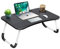 True Face Laptop Stand Smartphone Holder Desk Riser Foldable Adjustable Height Monitor Non-Slip Folding Home Office PC Printer Smart Stand Space for Cable Pen Small Accessories Black