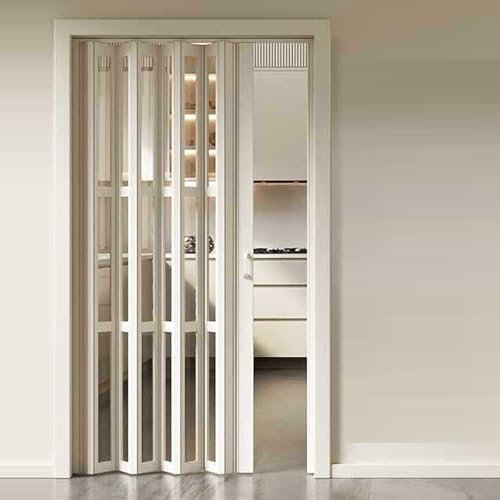 Porta pieghevole interna in PVC impermeabile insonorizzato, cancello pieghevole scorrevole per armadio armadio, schermo a fisarmonica pieghevole