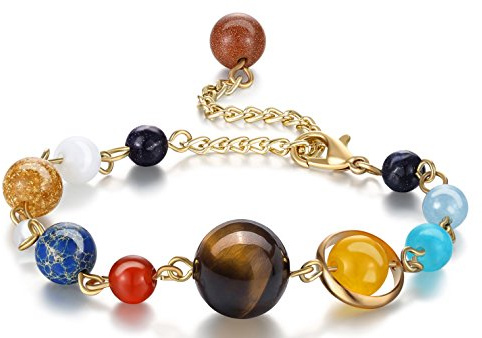 Solarsystem Armband Universe Galaxie Die acht Planeten Guardian Star Natursteinperlen Armband Armreifen