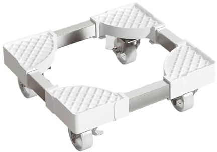 Waschmaschine Sockel Untergestell mit 4 Räder für Kühlschrank und Trockner Elektrohalter Höhe 7cm mit Rutschfester Stoßdämpfungsfunktion,(Einstellbare:22-34cm)