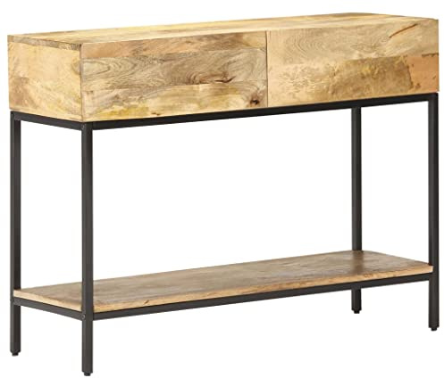 Générique Table Console 100x35x76 cm Bois de manguier Massif,Meubles,Armoires & Meubles de Rangement,Buffets & bahuts,Brun,21.8 KG,320922
