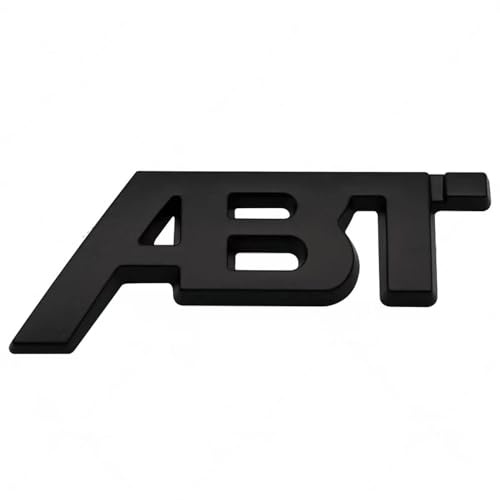 R-timer Auto Emblem Aufkleber für ABT 3D Auto Aufkleber Auto Limited Edition Logo Abziehbilder Emblem Selbstklebende Ersatz Dekoration,Matte black-80mm