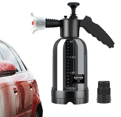 Wusideday 2L Spruzzatore A Schiuma Per Auto, Nebulizzatore Manuale A Pressione, Spruzzatore In Schiuma Per Auto, Annaffiatoio Schiumogeno Per Pompa Autolavaggio Portatile
