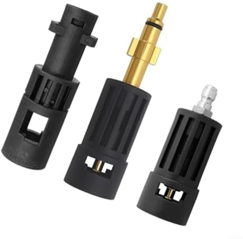 Crabop High Pressure Washer Nozzle Adapter, for Karcher K Series to for Lavor for Vax for Comet Brass Insert Quick Connect Heavy-Duty Plastic (C)