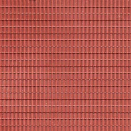 Auhagen 52225.0-Dekorplatten Dachpfanne, 10 x 20 cm Struckturfläche, rotbraun, bunt
