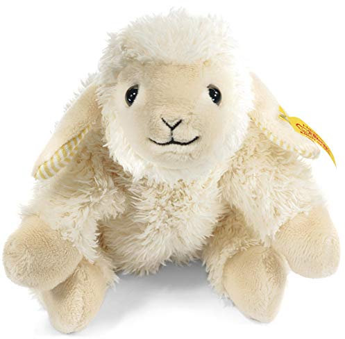 Steiff Kuscheltier Floppy Linda Lamm, Süßes Stofftier mit Kunststoffaugen, Kinder, Jungen & Mädchen, Plüschtier 16 cm, Klein, Weiß, 281280