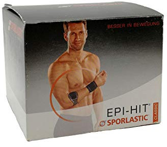 SPORLASTIC – Ellbogen Bandage EPI-HiT Bundle für Tennis- & Golferarm - Orthopädische Ellenbogen- & Handgelenkbandage gegen Schmerzen bei Sehnenscheidenentzündungen – Epikondylitis Spange - Schwarz 1