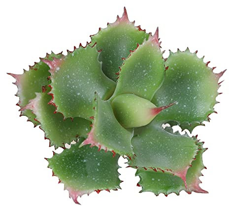 Duovlo Pack of 2 Artificial Succulent Plant 7.08 Inch Faux Succulents Agave potatorum Flower Arrangement Craft Wall DIY Materials (Green)