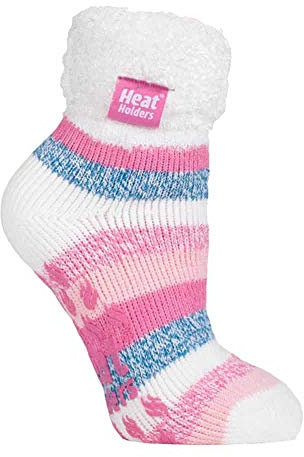 HEAT HOLDERS - 1 Paar Bettsocken Damen Stoppersocken abs antirutsch kuschelsocken socken in 8 farbig 37-42 eur (HHL01)