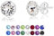 DTPSilver - Damen Ohrringe 925 Sterling Silber mit Kristallen von Swarovski® Elements 6 mm Runde Ohrstecker - Farbe : klare Kristalle