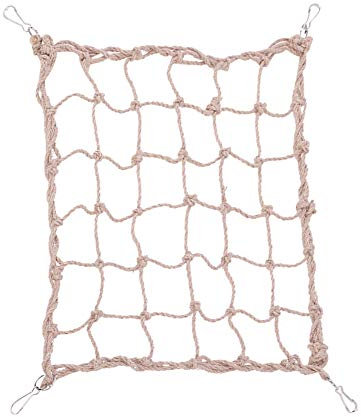 Papageienvögel Hängemattennetz, Hanfseil Kletternetz Spielzeug Haustier Kleintier Schaukel Hängespielzeug für Sittiche, Nymphensittiche, Conures, Finken, Wellensittiche, Aras, Papageien, Liebesvögel