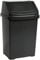 Optimal Products Plastic Swing Bin 50 15 25 8 Litre Home/Office/Kitchen Rubbish Waste Dustbin Trash Swing Lid Bin (Midnight Black, 25l Litre)