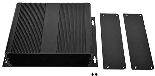 Heaveant Caja de Caja, 48 X 204 X 160 mm Caja de Proyecto de Caja Electrónica de Aleación de Aluminio Negro Caja Protectora de Placa de Circuito Impreso