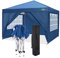 Cobizi Gazebo da Giardino 3x3 m Pieghevole Tendone Gazebo con 4 Pareti Laterali | Protezione UV 50+ | Telaio Telescopico in Acciaio | Tenda Giardino Gazebo per Feste, Campeggio, Spiaggia (Blu)