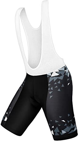 INBIKE Fahrrad Trägerhose Kurz Herren mit Sitzpolster Radlerhose Bib Shorts Atmungsaktiv Dehnbar Trägershorts für Radsport Mountainbike 3XL
