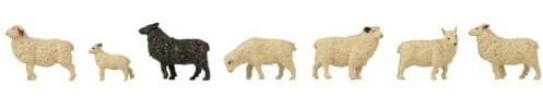 Faller FA180236 Figuren-Set mit Mini-Sound-Effekt Schafe, Weiß