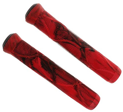 Harilla 1 Par de Empuñaduras BMX Sin Cubiertas Extremos de Bloqueo para, Negro Rojo