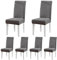 ARNTY Stuhlhussen 4/6er Set, Stuhlbezug Jacquard Esszimmer Stuhlhussen Schwingstühle Universal Hussen für Stühle für Esszimmer, Hotel, Küche, Zeremonie (Dunkelgrau, 6 Stück)