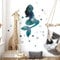 BuerHomie Wandtattoo Kinderzimmer Mädchen, Meerjungfrau und Bläschen Wandsticker selbstklebend, Wanddeco für baby- & kleinkinderzimmer