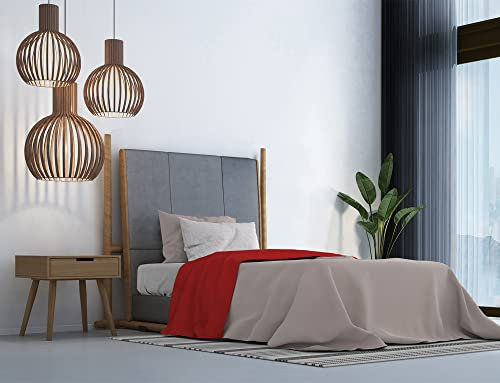 Italian Bed Linen MB Home Italy, Trendy Chic Bettwäsche-Set, Rot, Einzelbett
