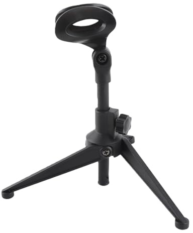 Microphone Stand Desktop Tripod, Practical Desktop Adjustable Microphone Tripod for Live Recording