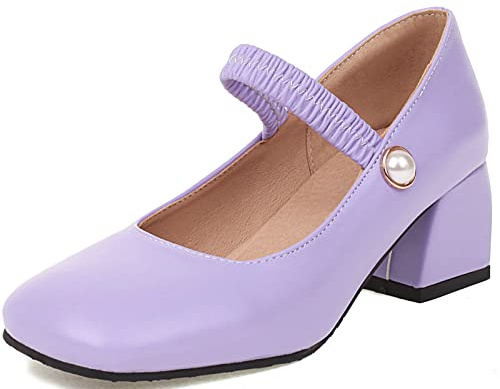 CHICMARK Damen Pumps Blockabsatz 5cm Elastisch Riemchen