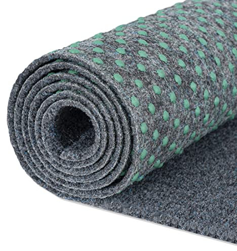 Mazovia Kunstrasen Balkon Teppich Wasserfest - Kunstrassenteppich Outdoor - Rasenteppich Balkon Meterware mit Noppen - Kunstgras Balkonteppich 6,5 mm - Grau Blau - 100 x 150 cm