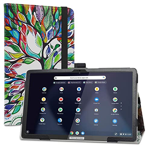 LiuShan Funda para Lenovo IdeaPad Duet 3 Chromebook ,Folio Soporte PU Cuero con Funda Caso para Lenovo IdeaPad Duet 3 Chromebook Ordenador Portátil 2-en-1 10.95( Modelo:11Q727),Love Tree