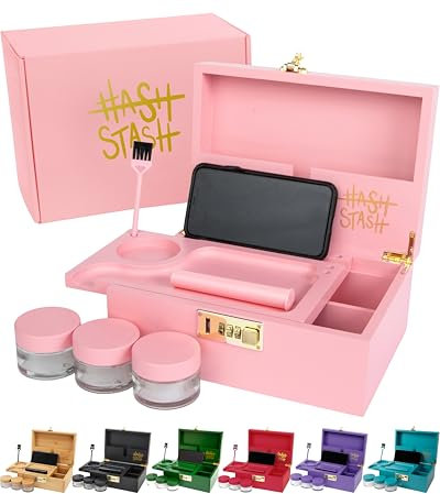 HASHSTASH - Die OG Aufbewahrungsbox (Rosa/Gold)