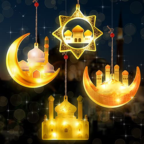 FORMIZON Ramadan Dekorative Fee Licht, LED Muslim Ramadan Lichter, Islam Mubarak Dekoration Halbmond Nachtlicht, Eid Dekorationen Für Ramadan Deko Outdoor Indoor Party, Ramadan Mubarak Geschenke
