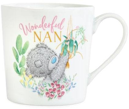 Me to You Tatty Teddy 'Wonderful Nan' Boxed Ceramic Mug - Official Mother's Day Collection, Light Grayish