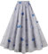 AXOE Femme Jupe Évasée en Tulle Vintage 3 Couches Taille Haute Élastique pour Mariage Cocktail Sortie Chic Gris avec Appliqué Papillon, Taille 36-40, S