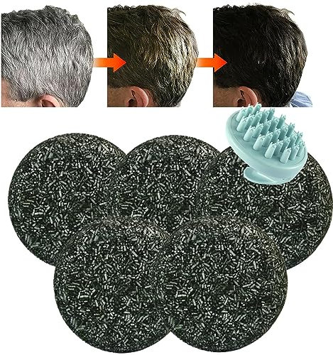 Sundaz Pure Grey Hair Reverse Bar, Grey Hair Reverse Bar, Grau Glanz Haarseife, Grau Glanz Haar Revitalisierungsbar, Anti Haarverlust Shampoo, Natürliche Seife Zur Entfernung Grauer Haare (5 Stück)