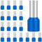 100 Pièces Cosse 16 mm² Bleu, Hanibos Embouts de Câble Isolés, Embout Fil Electrique Souple Connecteurs de Câble (16 mm² x 12 mm)