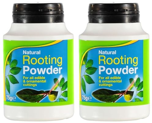 2 x Natural Rooting Powder 75g White Rooting Formula Maintains Foster Healthy & Strong Roots Ideal for All Edible Plants Ornamental Cuttings & Grafting Robust Root Growth