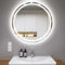 AI-LIGHTING Badezimmer Spiegel mit Beleuchtung 60 cm Spiegel Bad mit Beleuchtung Rund Badspiegel mit Beleuchtung Dimmbar/Beschlagfrei / 3 Lichtfarben Beleuchteter Badspiegel mit Touchschalter