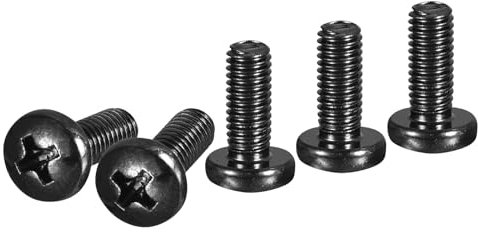 DTGN M5x12mm Pan Head Machine Screws, 100Pcs M5 Phillips Drive, Metric Coarse Full Thread, Steel Black Oxide Finish, Screws Bolts Kit