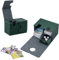 Tolesum Card Deck Box for MTG, Kartenbox mit Würfel Tray, Gathering Aufbewahrungsbox für 200+Karten, PU Leder Starkes Magnetic Sammelkarten Box Kompatibel Magic Commander TCG Karten -(Grün)