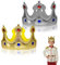 XNIVUIS Gold Silber König Kronen für Kinder Erwachsene Prinz Dress Up Tiara, Geburtstag Party Hut, Krönung Dekoration Supply für Feiertag Festival (2 Stück)