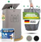 COTTARA® Pfandflaschen Sammelbehälter mit Deckel und Tragetasche | Pfandbehälter mit Einwurf | Ideal als Pfandflaschen Behälter Flaschensammler Leergut Sammelbehälter für Küche (Grau)