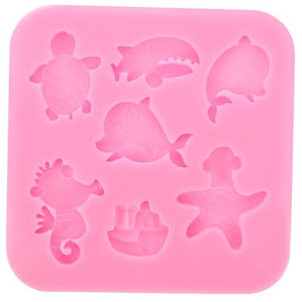 Zerodeko 1 PC Moule Animal Marin Moule À Main s À Pâte À Gomme Biscuit Au Chocolat Sous Muffins Au Chocolat 3D Gummies s À Bougies À Crème Glacée Tasse En Papier