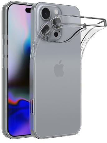 AICEK Compatible con Apple iPhone 16 PRO Max Cover, Trasparente Silicone Custodia Cover Protettiva Molle di TPU Bumper Case Sottile