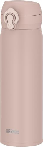 JNL-S500 MSBE Thermos Water Bottle, Vacuum Insulated Mobile Mug, 16.9 fl oz (500 ml), Mist Beige, Easy to Clean and Easy to Clean, Lightweight Type, One-Touch Opening, Stainless Steel Bottle, Hot and