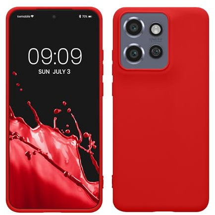 kwmobile Custodia Compatibile con Motorola Edge 50 Neo/ThinkPhone 25 Cover - Back Case per Smartphone in Silicone TPU - Protezione Gommata - rosso classico