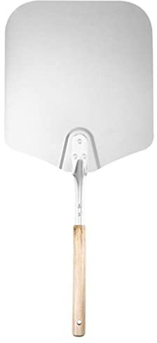 WOTZOV Pelle à Pizza avec Manche en Bois de 58 cm, Pelle à gâteau en Aluminium, spatule, Coupe-Fromage, Outil de Levage de pelure