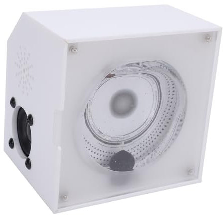 Ferrofluid Speaker, RGB Light Ferrofluid Speaker Music Mate, Ferrofluid Speaker Sound Visualizer, Ferrofluid Audio Visual Speaker, Dancing Ferrofluid Sculptures for (White)