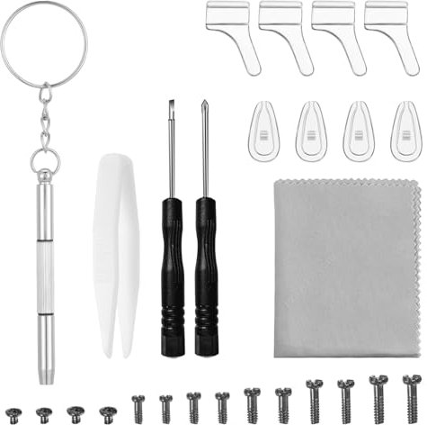 150 Stück Brillen Reparaturset, Nasenpads Brille Schrauben Brillenschrauben Brillenreparatur Werkzeug Set Mit Schraubendreher Und Pinzette Für Die Reparatur Von Brillen, Sonnenbrillen Und Uhren