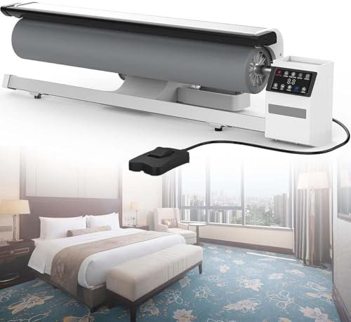 KLYDBMYT Plancha de Vapor con Rodillo rotativo de 2950 W, Plancha de Vapor Continua con Pedal, vaporizador Industrial para sábanas y Fundas de Almohada.