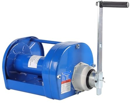 IEOWY Cabrestante Manual de Alta Resistencia, sin Cable de Acero, cabrestante Ajustable con manivela para remolcar remolques, Barcos o vehículos Todo Terreno (3000 kg/6600 LB)