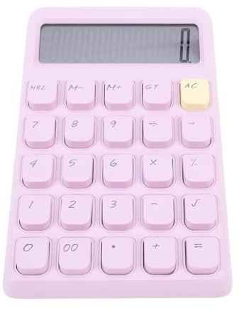 TOPINCN 12 Digit Smart Calculator Solarportable Taschenrechner Big Battery Battery Operated Desktop Taschenrechner für das Schulbüro (violett)